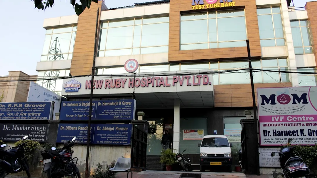 A building with a motorcycle parked in front of it