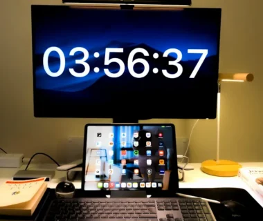 a computer on a desk