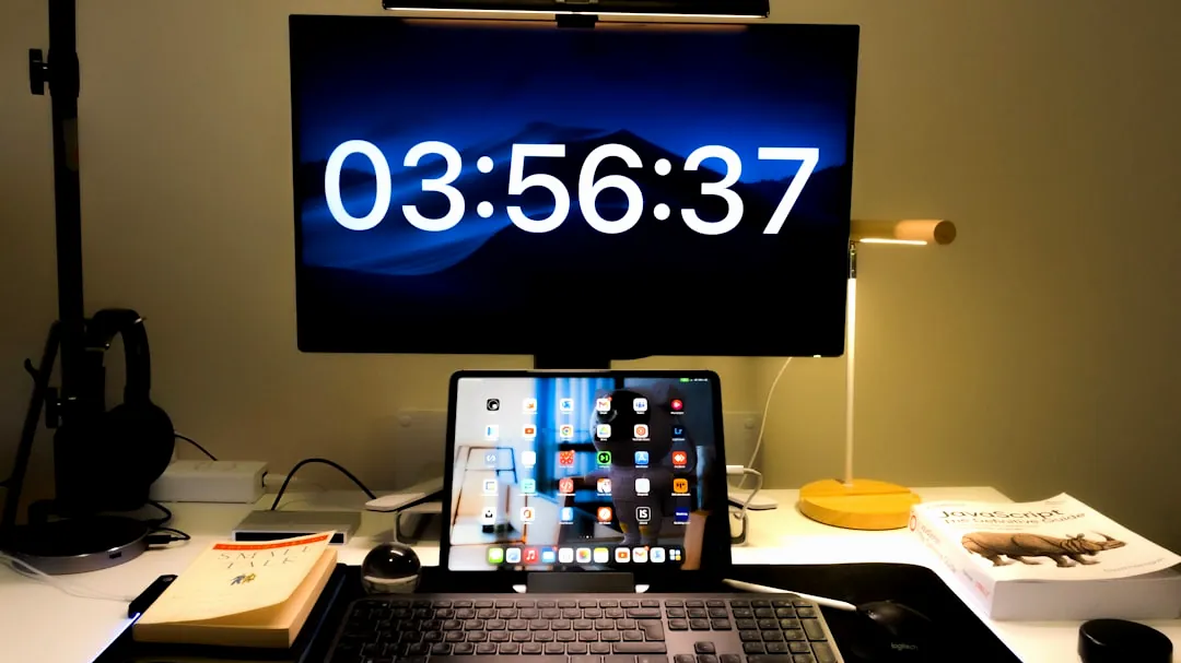 a computer on a desk