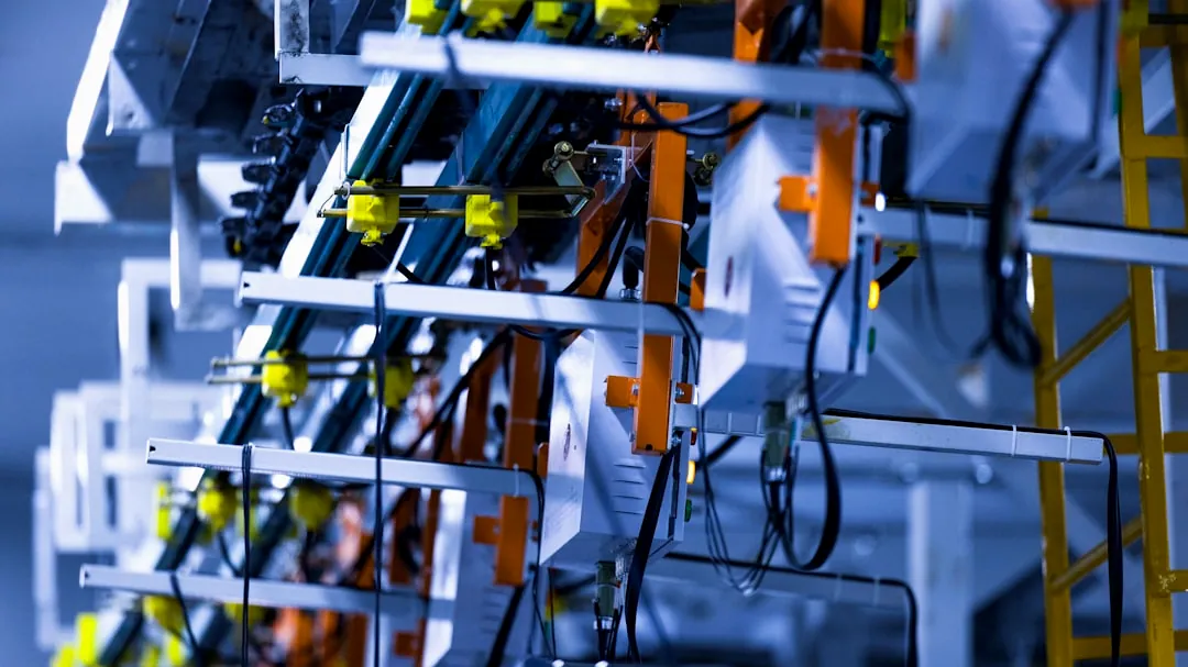 a bunch of wires that are on a rack