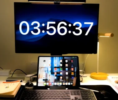 a computer on a desk