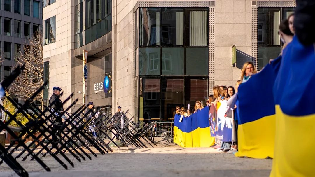 a group of people in clothing outside a building