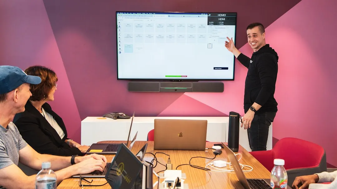 a person giving a presentation