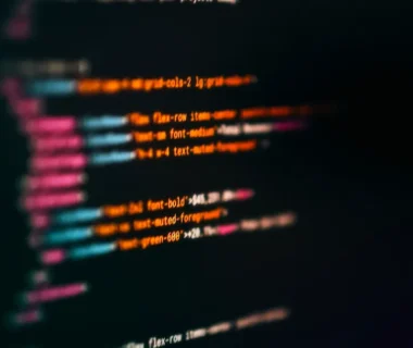 Computer screen displaying lines of code