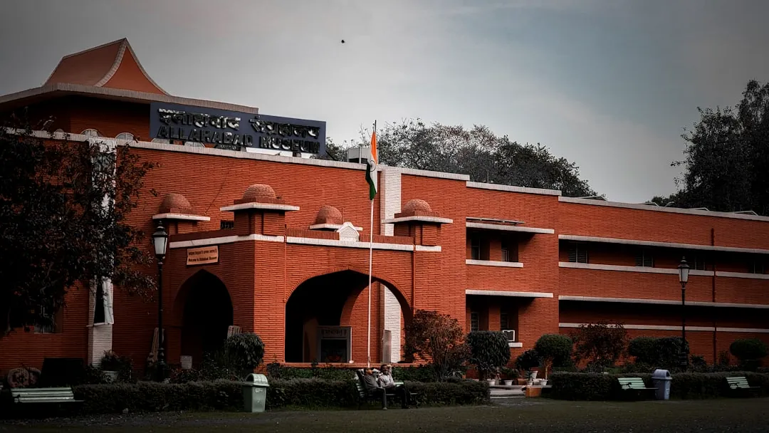 An architectural building with a unique design.