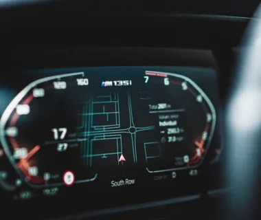 black car instrument panel cluster