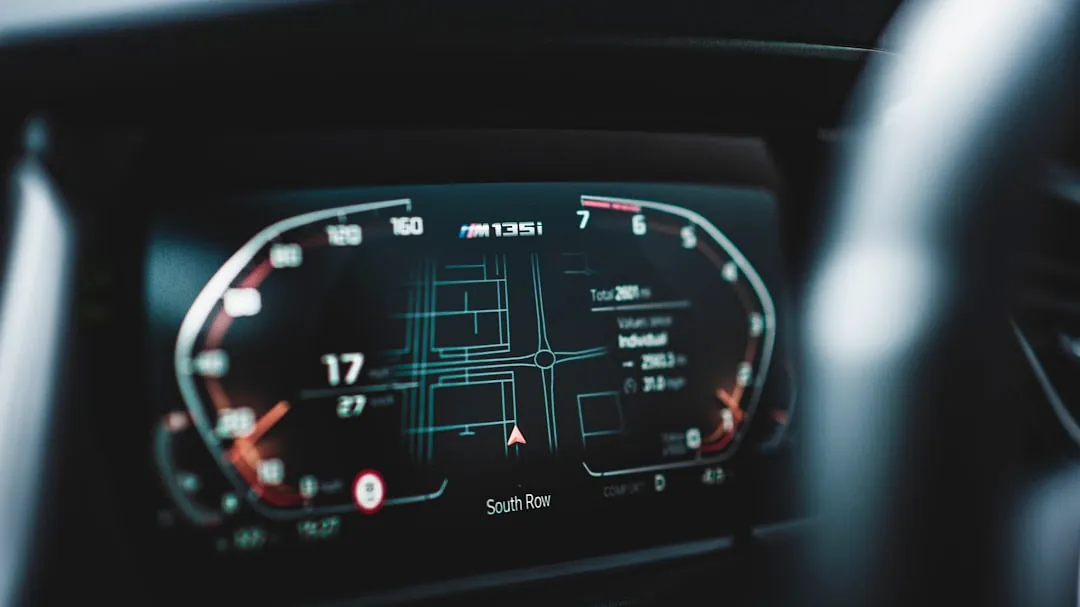 black car instrument panel cluster